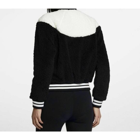 NIKE Womens Size Small Sherpa zip up bomber jacket-small - Picture 7 of 7
